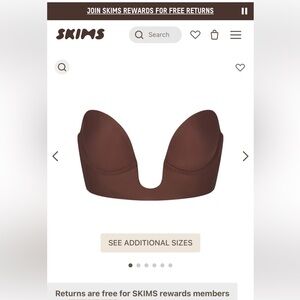 SKIMS deep plunge shapewear bra strapless multi way